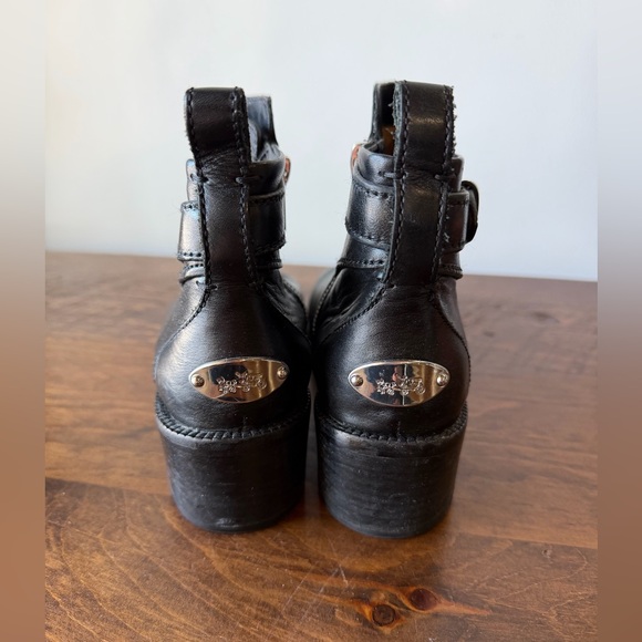 Coach Prudence Ankle Black Leather Boots Women’s Size 7.5 **piling inside - Picture 4 of 14